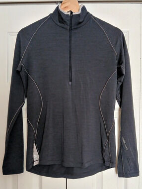 Icebreaker 200 Oasis Merino Wool Quarter Zip in Gray Medium